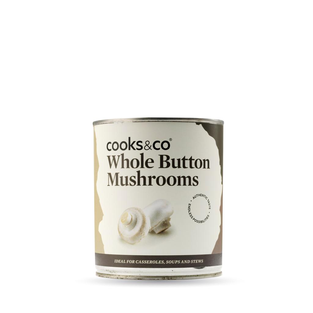 Whole Button Mushrooms, 800g Cooks&Co